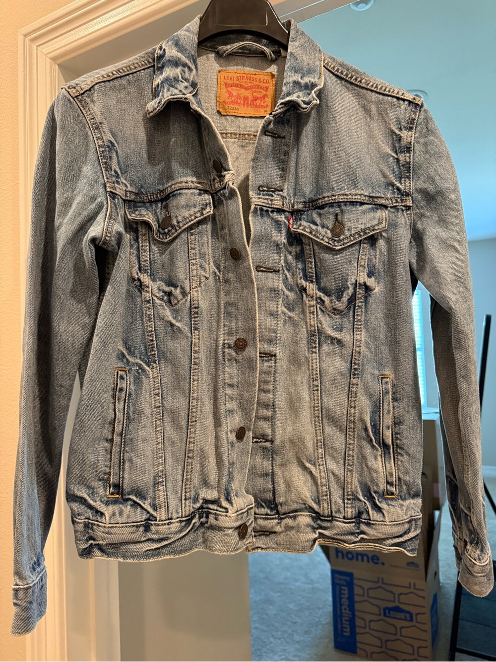 Levi's Light Blue Distressed Denim Jacket